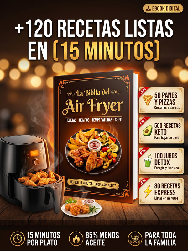 La Biblia del Air Fryer · Método 15 Minutos
